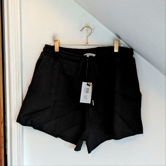WEWOREWHAT Black Cotton Blend Elastic Waist Pull-on Sweat Shorts NEW Size XS - Picture 1 of 6